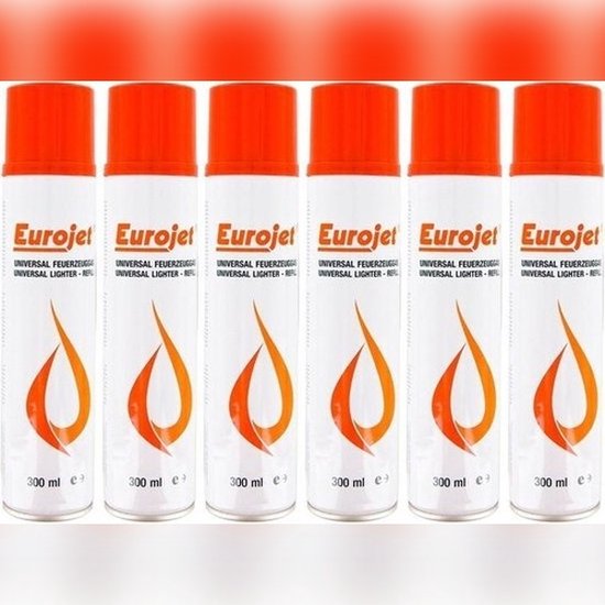6 x Aansteker gas / Universal lighter - 300 ml - aanstekervulling van Merkloos