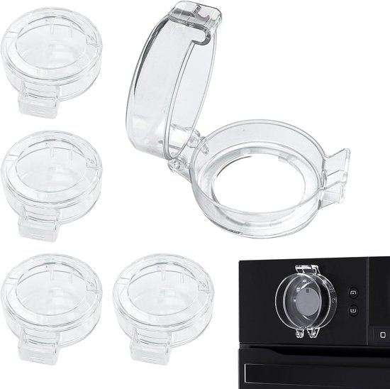 6 x Cooker Knob Child Safety Lock Stove Protection Grate Oven Child Safety Lock for Max. Diameter 6 cm and 4 cm High - ShopVlot