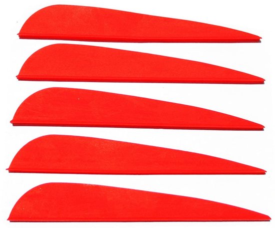 60 oefeningen Pijl Veer 3 Inches DIY Pijl Fletching Veer Accessoire Rood van Merkloos