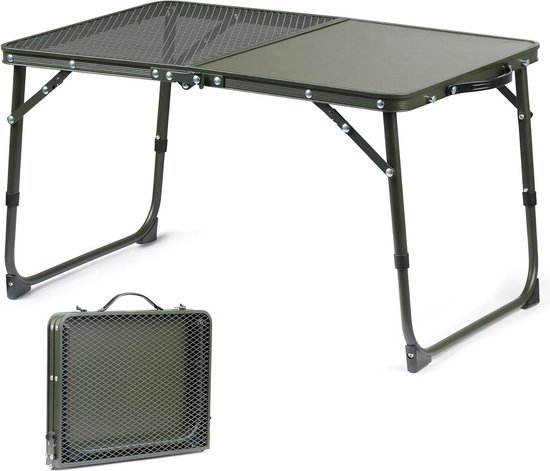 60x40cm Opvouwbare Multifunctionele Tafel Verstelbare Hoogte Campingtafel Met Handvat - Lichtgewicht & Draagbaar camping table van Merkloos