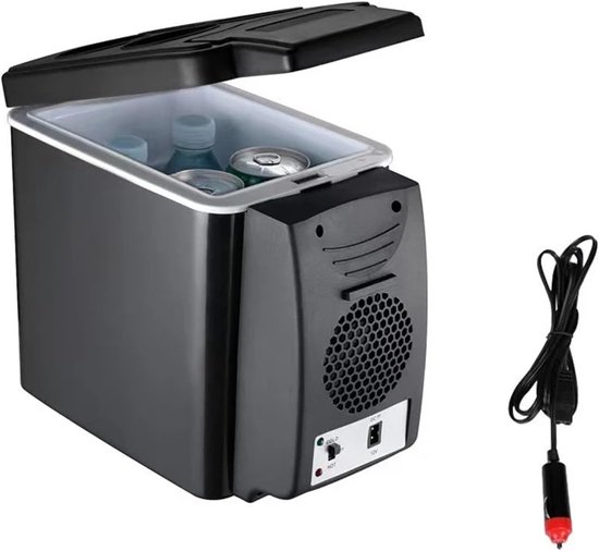 6L 12V Elektrische Koelbox – Draagbare Mini-Koel-/Vrieskast voor in de Auto – Koel- en Verwarmingsapparaat voor Voertuigen van Merkloos