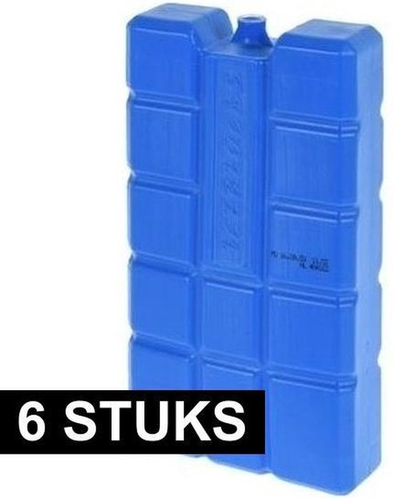 6x Blauwe koelelementen 750 gram - Koelelementen - Koelblokken van Alpina