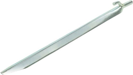 6x Stuks grondpennen/tentharingen metaal met haak 30 cm - camping/kampeer accessoires van Benson