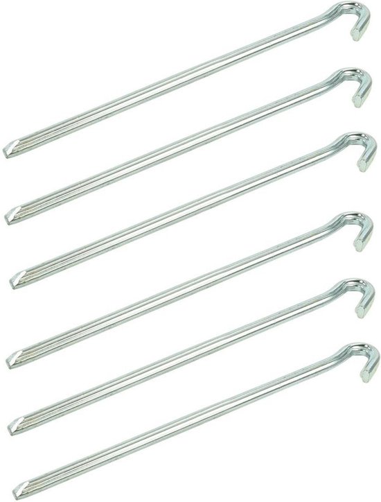 6x Stuks rotspennen/tentharingen metaal halfrond 30 cm - Kampeer artikelen voor tent of windscherm van $
