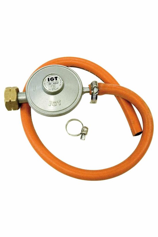 70 cm Slangenset met 30 mbar gasdruk regelaar - met slang pilaar - voor BBQ van CFH