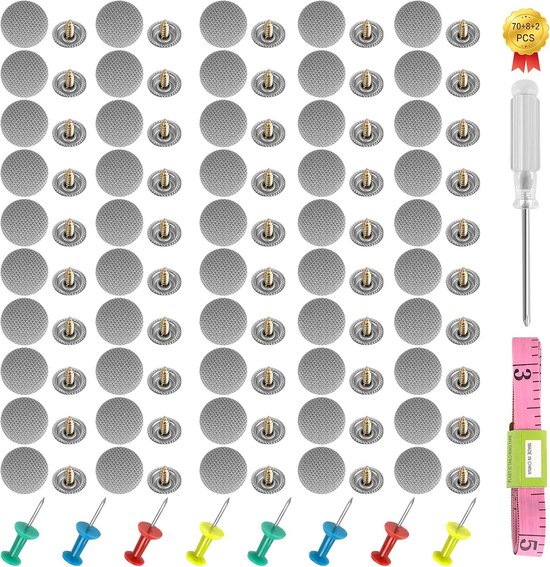 70x Autodak Reparatie Set Knoppen voor Interieurbekleding - Inclusief Gereedschap van Wisit.