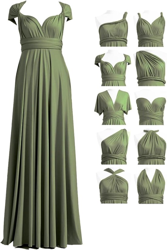 72styles Infinity Bruidsmeisje Jurken Dames, Multiway Jurk, Convertible Wikkel Jurk, Maxi lange, Grote Maten, Avondjurk, Gala,Trouwjurk