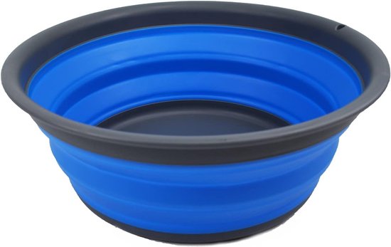 7,5 l opvouwbare bak, draagbare wastafel, ruimtebesparende kunststof wasbak, grijs/blauw, 1 van Samsonite