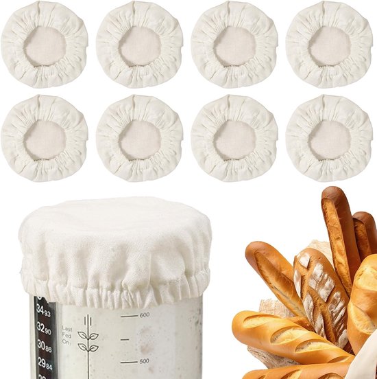 8 Stuks-11cm-Voedselkap- Voedselafdekking- Vliegenkap -Afdekhoezen voor Voedsel -Afdekhoezen voor Gistmand -herbruikbare komdeksels - Elastische Rand-stoffen komdeksel-Deegrijzing Opslag-Geschikt voor borden, kommen en bakjes-Bescherm je eten