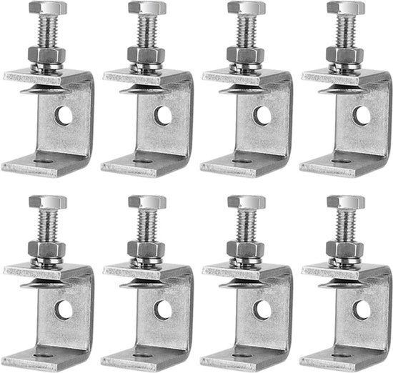 8 stuks 30mm C-klem C-klemmen RVS zware ondersteuning klem voor klemmen en spanners houtbewerkingsgereedschap voor doe-het-zelf auto-reparatie zilver