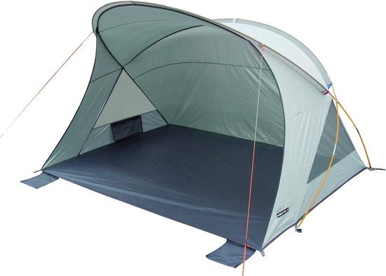 80 Strandtent met uv-bescherming 80 conform 801 standaard, strandtent, windscherm met 4 zandzakken, grote mesh-ramen tegen warmteophoping, vrijstaand