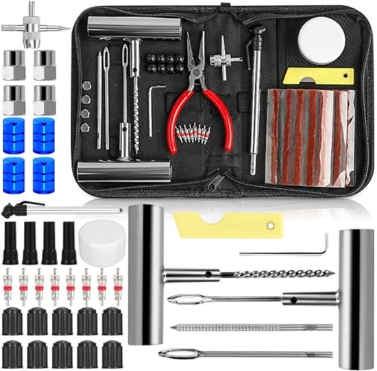 82-delige universele bandenreparatieset voor auto, fiets en motor van Merkloos