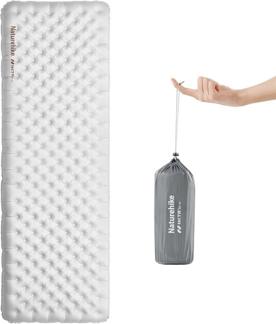 8.8 cm Ultralichte Opblaasbare Camping Slaapmat - Waterdichte Duurzame Luchtmatras met Opblaaszak voor Wandelen & Backpacken van Merkloos