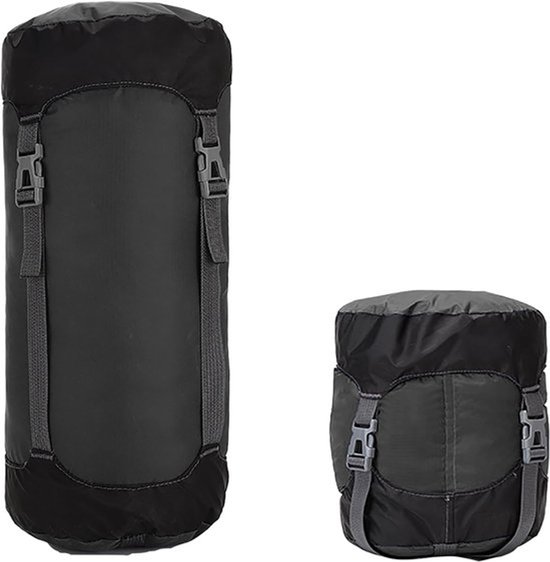 8L Compressie Opbergzak Voor Slaapzak, Waterdichte Nylon Stuffzak Met Trekkoord, Afmeting 18 x 48 cm Voor Slaapzakken En Buitenkleding