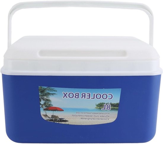 8L Insulated Portable Cooler Box, Efficient Hot-Cold Insulation, Portable Hard Cooler Box, Cooler Box, Portable Insulated Cooler Box for Barbecue, Camping, Picnic