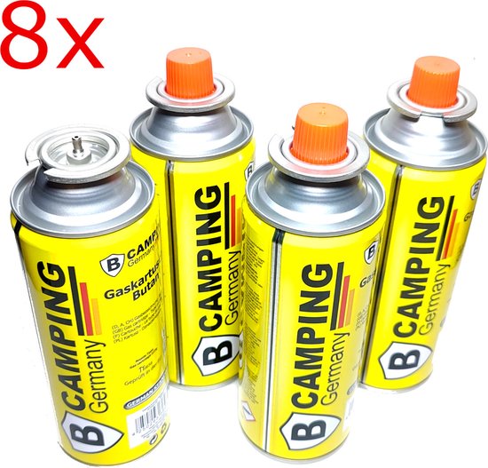 8x Gasvulling 227 gr / 392ml camping kampeer kook onkruidverdelger butaangas gasfles van Hassim.