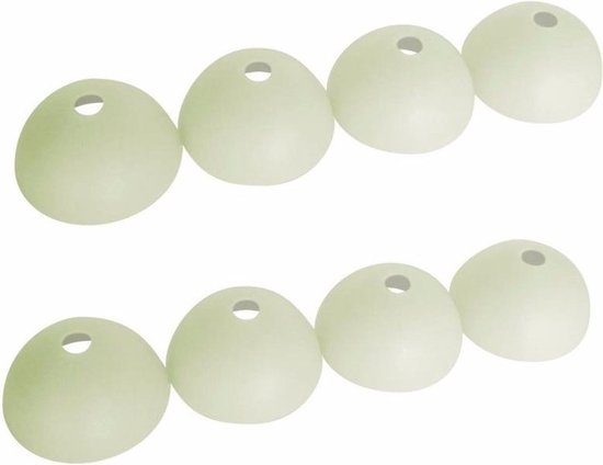 8x Glow in the dark tentharing beschermkapjes - Kamperen - Tent van Pukkr