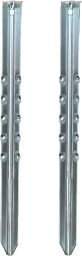8x Stuks grondpennen/tentharingen metaal 40 cm - Kampeer artikelen voor tent of windscherm van Merkloos