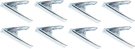 8x Zeilklem/zeilclip van metaal 15 cm - Klemmen/clips voor dekzeilen 8 stuks van MM Brands