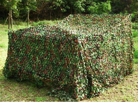 8x2 meter camouflage net groen van $
