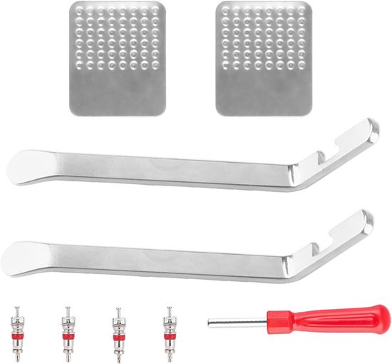 9-Delige Fiets Banden Reparatie Set Inclusief Verschillende Patches voor Fiets, MTB en Motor van Merkloos