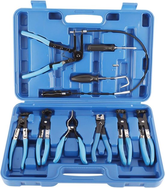 9-delige slangklemtang - speciaal gereedschap voor slangklemmen van Merkloos