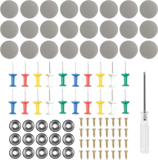 90-delige set voor reparatie van autohemelbekleding, klinknagels voor voertuigreparatie, reparatie van autohemelbekleding, knop voor autodakklinknagels, knop voor hemelbekleding voor alle auto's van Merkloos