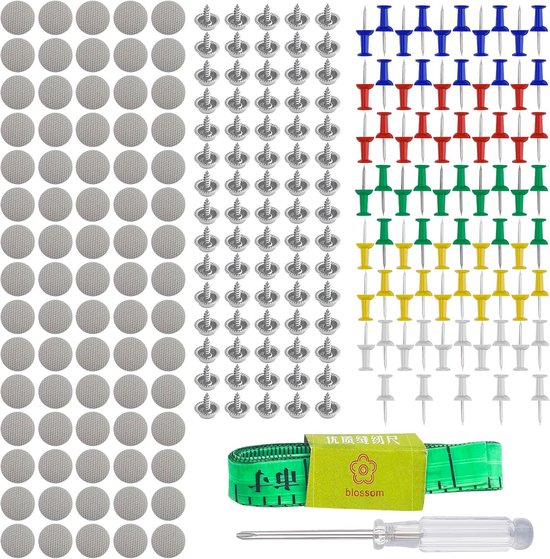 90 Stuks Dakhemel Reparatie Set Knoppen - Fix Uw Auto Hemelbekleding Zelf van Merkloos