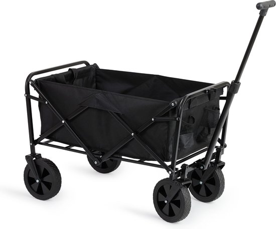909 Outdoor Bolderkar - Opvouwbaar - Max laadvermogen 80 KG - 75x46x91cm - Zwart van Merkloos