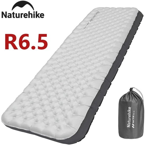 Aafinity Matras - Luchtbed - Slaapmat - 1 persoons - 186x58cm - Met opblaaszak - 10 cm dik - comfortabel - lichtgewicht - 460G van Merkloos