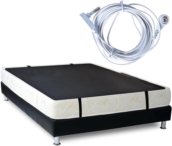 Aarding Mat - Slaap Verbeteraar - Rustgevende Slaap - Ruim Oppervlak - 68x180cm - Zwart