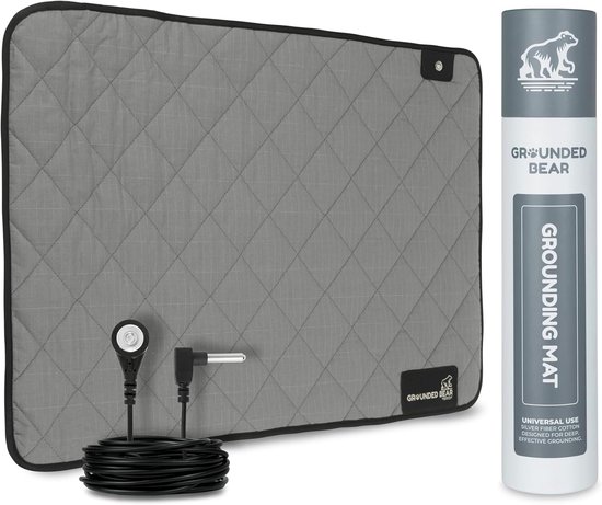 Aarding Mat - Wellness Mat - Ontspanning & Slaap - Zilvervezel Katoen - 24 x 16 cm - Grijs