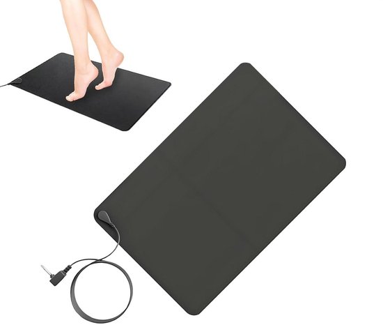 Aardingsmat - Antistatische mat - Ontspanning bevorderen - Natuurlijke energiestroom - 40 x 60 cm - Zwart