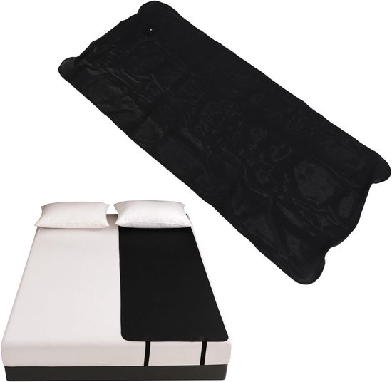 Aardingsmat - Geaarde Plaatmat - Antistatisch Slaapcomfort - Koolstofvezel PU-leer - 68x150 cm - Zwart