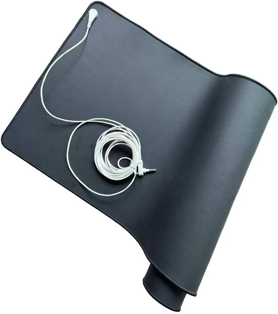 Aardingsmat - Geleidende Mat - Ontspanning & Slaap - Inclusief 4.5m Kabel - 60 x 90 cm - Zwart