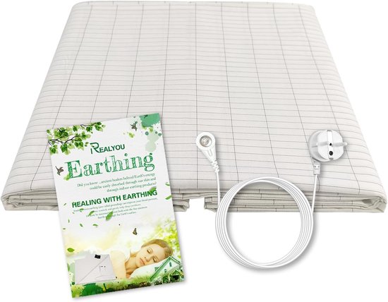Aardingsmat - Gronddeken Aardingsblad - Betere Slaap - Zilvervezel Weefsel - 152x203cm - Wit