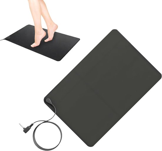 Aardingsmat - Grondmat Antistatisch - Welzijn Bevorderen - PU-rubberen behuizing - 40x60cm - Zwart