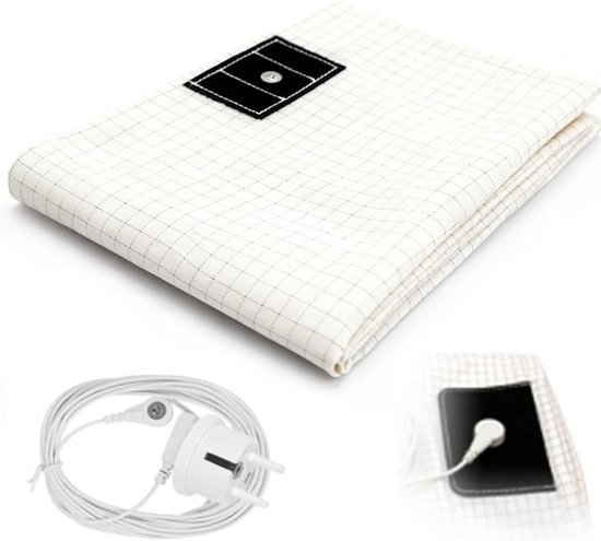 Aardingsmat - Katoen Zilvervezel - Betere Slaap - Biologisch Katoen Samenstelling - 90 x 203 cm