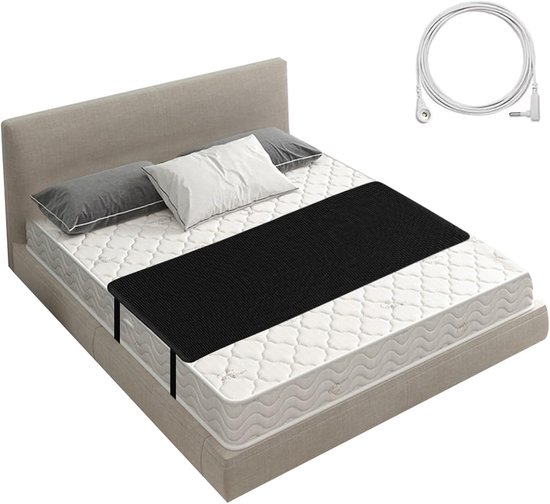 Aardingsmat - Ontladingsmat - Verbeterde Slaap - Ademend PU Materiaal - 68 x 132 cm - Zwart