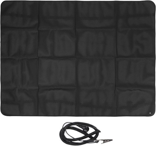 Aardingsmat - Ontspanningsmat Yoga Pad - Stress Verminderen - PU Materiaal - 138 x 180 cm - Zwart