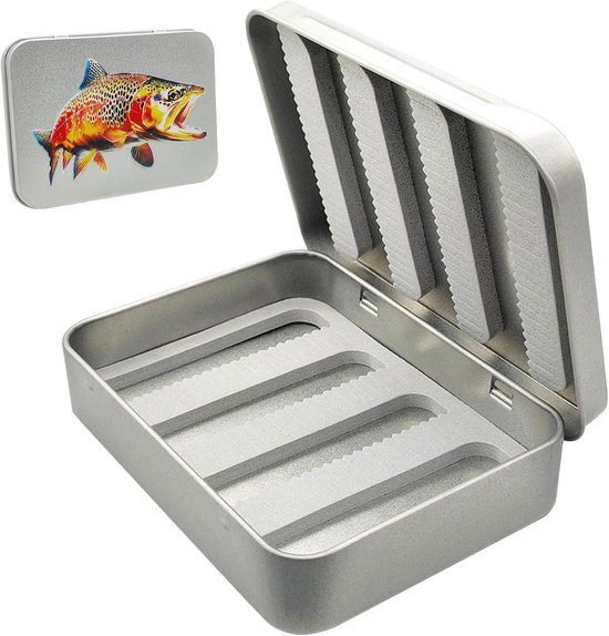 Aas Organizer - Viskoffer Jig Box - Vissen Opslag - Stevige Metalen Constructie - 11.8 x 8.76 x 2.3 cm