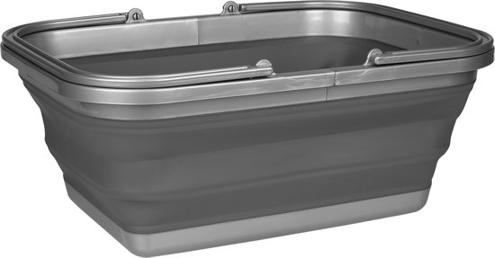 Abbey Camp Afwasteil Opvouwbaar - 16 Liter - Grijs/Antraciet van Abbey Camp