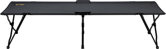 Abbey Camp Campingbed - Asturia-206 - 206 x 75 x 47 cm - Zwart van Abbey Camp