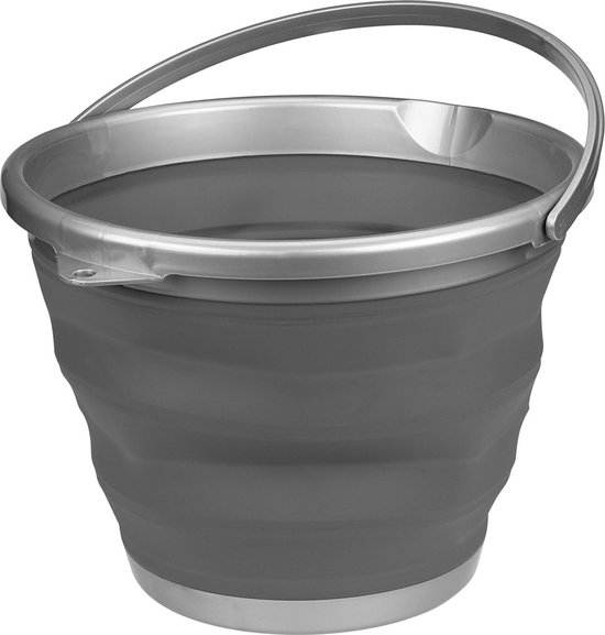 Abbey Camp Emmer - Opvouwbaar - 10 Liter - Grijs/Antraciet van Abbey Camp