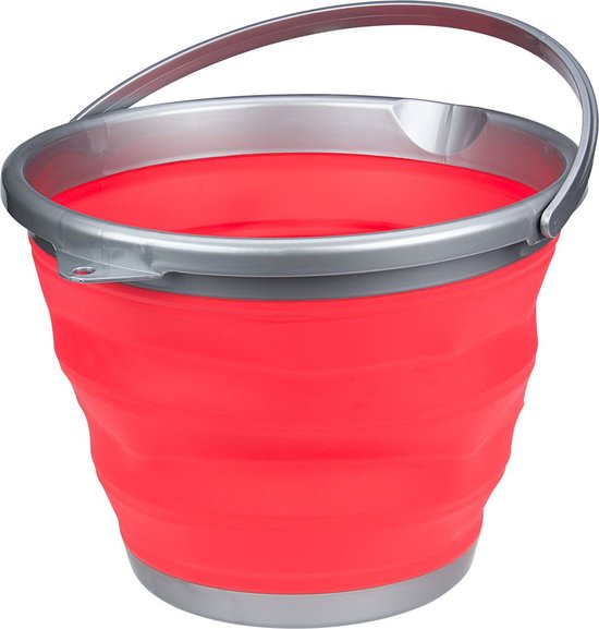 Abbey Camp Emmer Opvouwbaar - 15 Liter - Koraal/Grijs van Abbey Camp