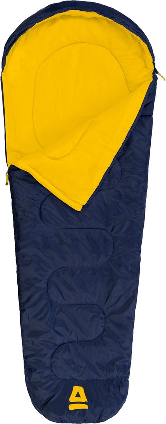 Abbey Camp Kinderslaapzak - Mummiemodel - Blauw - 160 x 65/45 cm - Tochtrand van Abbey Camp