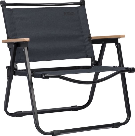 Abbey Camp Opvouwbare Stoel - Laag model - Pisa-060 - Antraciet/Zwart van Abbey Camp