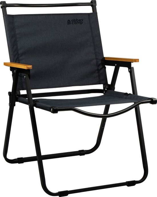 Abbey Camp Opvouwbare Stoel - Lucca-085 - Antraciet/Zwart van Abbey Camp