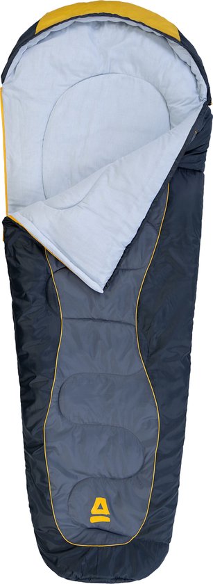 Abbey Camp Slaapzak - Mummie Model - Grijs - 220 x 80 cm - Tochtrand van Abbey Camp