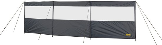 Abbey Camp Windscherm met raam - Polyester - 5 Meter - Grijs van Abbey Camp